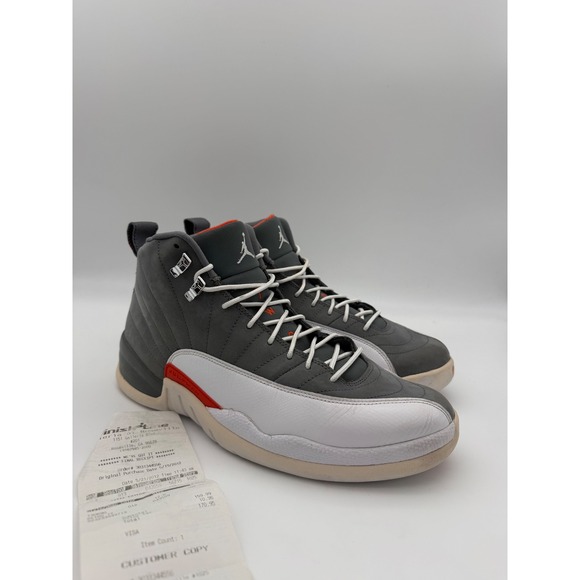 Air Jordan 12 Retro Cool Grey Team Orange 130690-012 Mens Size 12 with Receipt